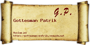 Gottesman Patrik névjegykártya